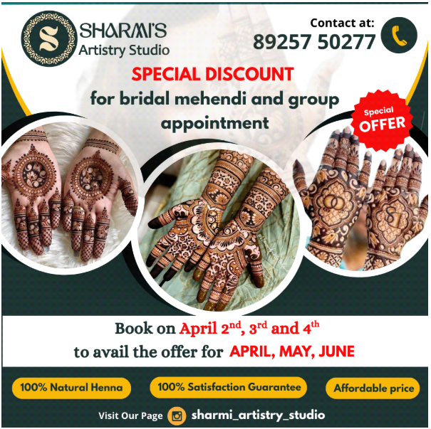 Sharmi's Artistry Studio Mehendi Poster