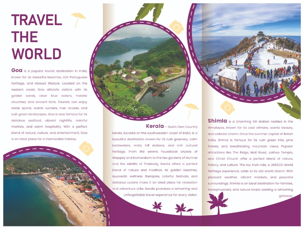 Srivin Holidays Travel Pamphlet Outer